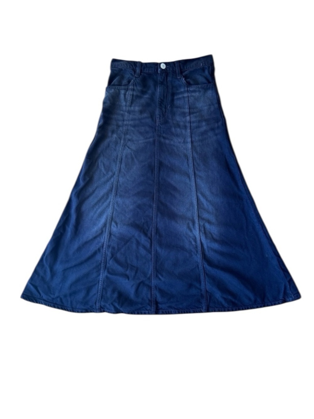 Current Elliott 26 Denim Skirt Black High Waisted Size